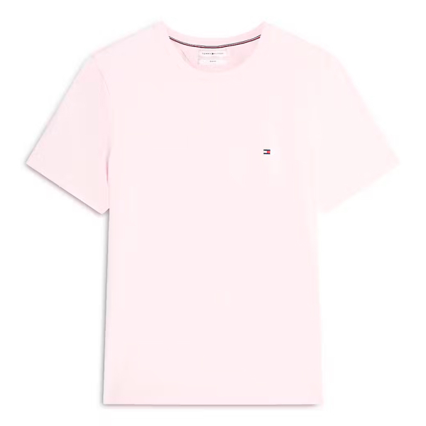 Tommy Hilfiger T-shirts Rose - T-shirt en maille fine avec logo brod - S - Ref 36 €
